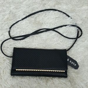 Women's Wallet/ Shoulder Bag- Crossbody Black